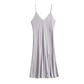 Women Full Slips Real Silk Slips For Women Sexy V neck Comfortable Slip Dress 2022 Summer New Black White Khaki