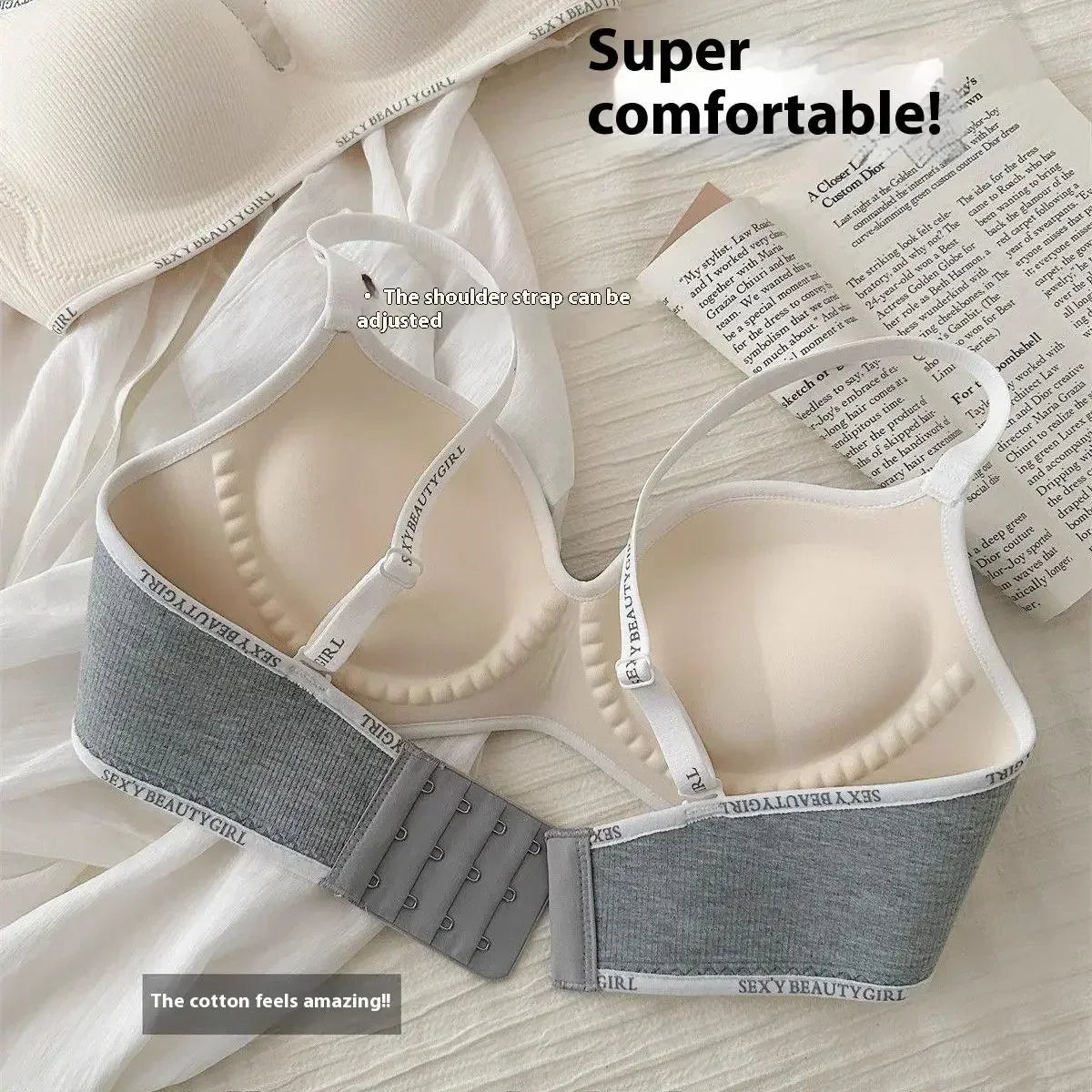 Push Up Padded Bra for Small Breasts - 10cm Thick Lingerie with Adjustable Straps Wireless Comfort & Lift Support