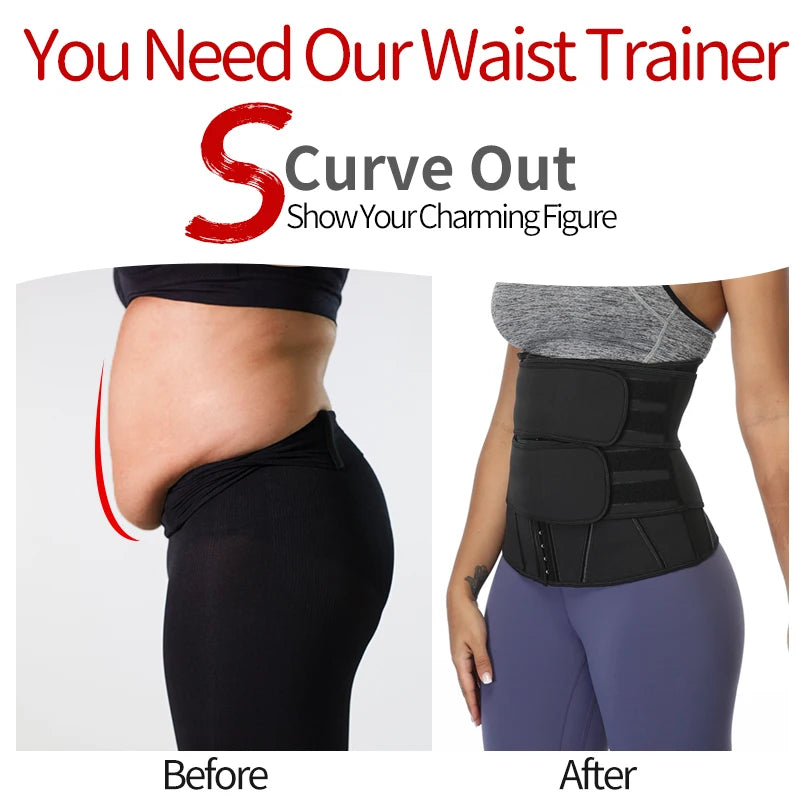 Waist Trainer Tummy Slimming Sheath Reducing Girdles Weight Loss Shapewear Belly Shapers Modeling Belt Woman Body Shaper Corset