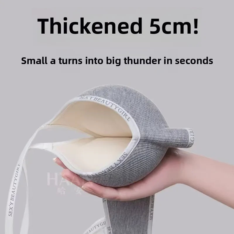 Push Up Padded Bra for Small Breasts - 10cm Thick Lingerie with Adjustable Straps Wireless Comfort & Lift Support