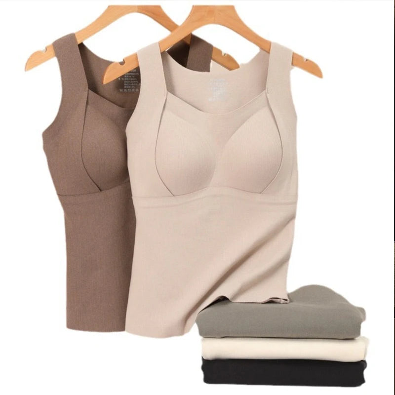 Women's Thermal Underwear Vest Winter Warm Top Intimate Inner Wear No Need to Wear Undershirt for Comfortable All-Day Wear