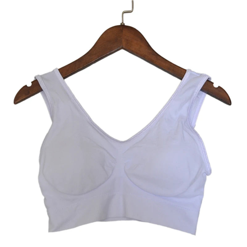 Active Women Bras Sports Plus Size Ladies Yoga Top Underwear Padded Fitness Running Vest Wire Free Brassiere S-4XL