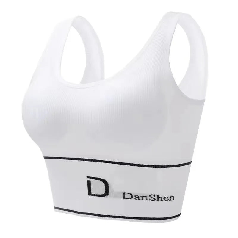Women's Sexy Underwear Seamless Sports Bra high elasticity Deep U-Shaped Without Steel Ring Yoga Bra Top