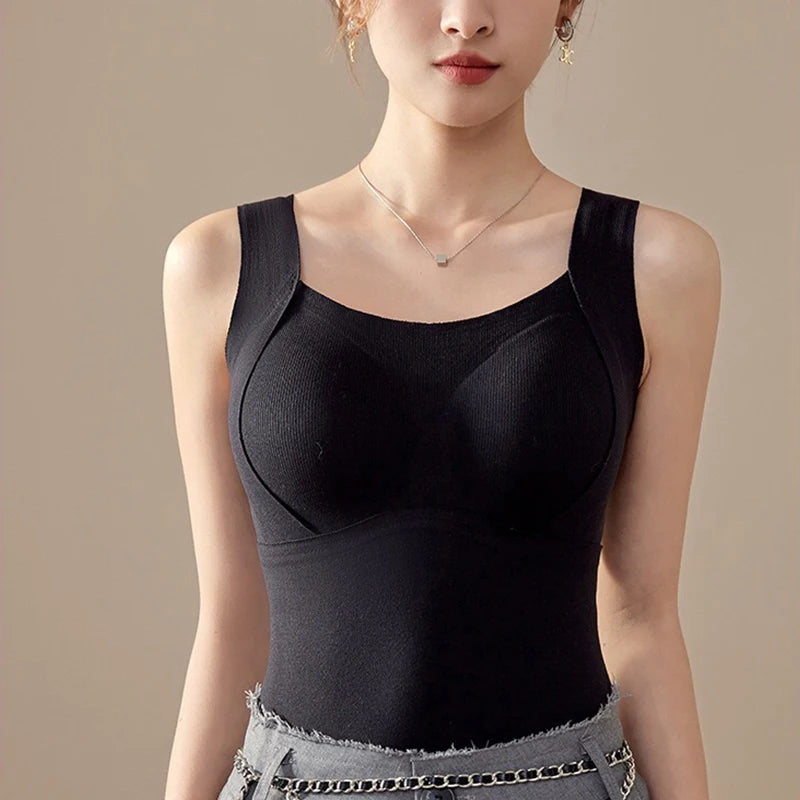 Women's Thermal Underwear Vest Winter Warm Top Intimate Inner Wear No Need to Wear Undershirt for Comfortable All-Day Wear