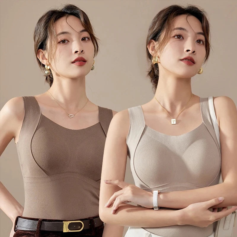Women's Thermal Underwear Vest Winter Warm Top Intimate Inner Wear No Need to Wear Undershirt for Comfortable All-Day Wear