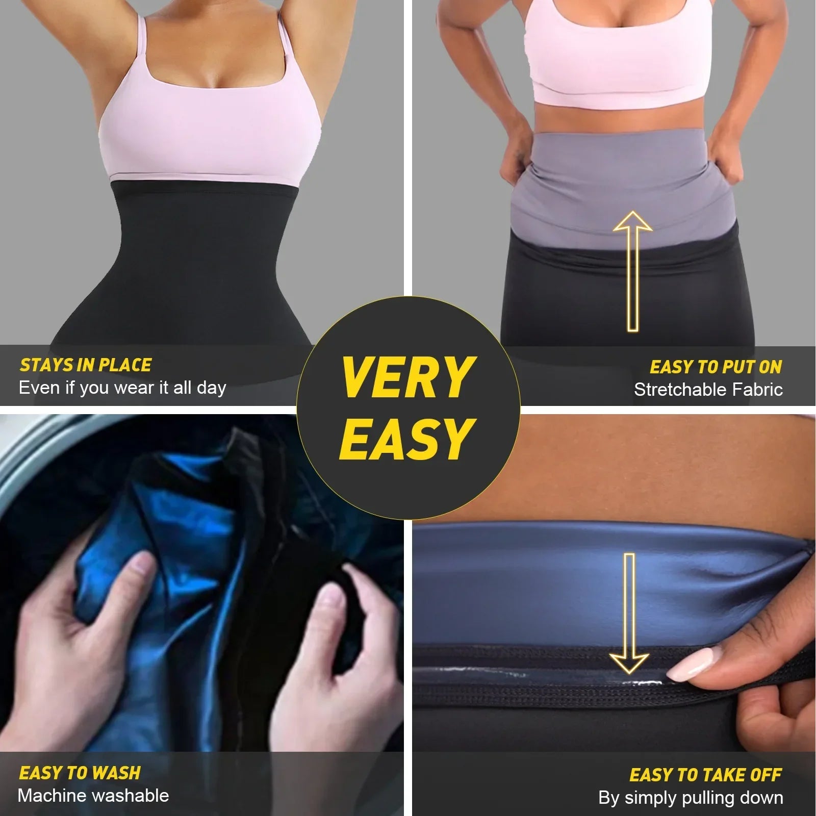 Sauna Waist Trainer Slimming Belt Women Gym Fitness Cincher Belly Control Corset Sweat Fat Burning Women Body Shaper Weight Loss
